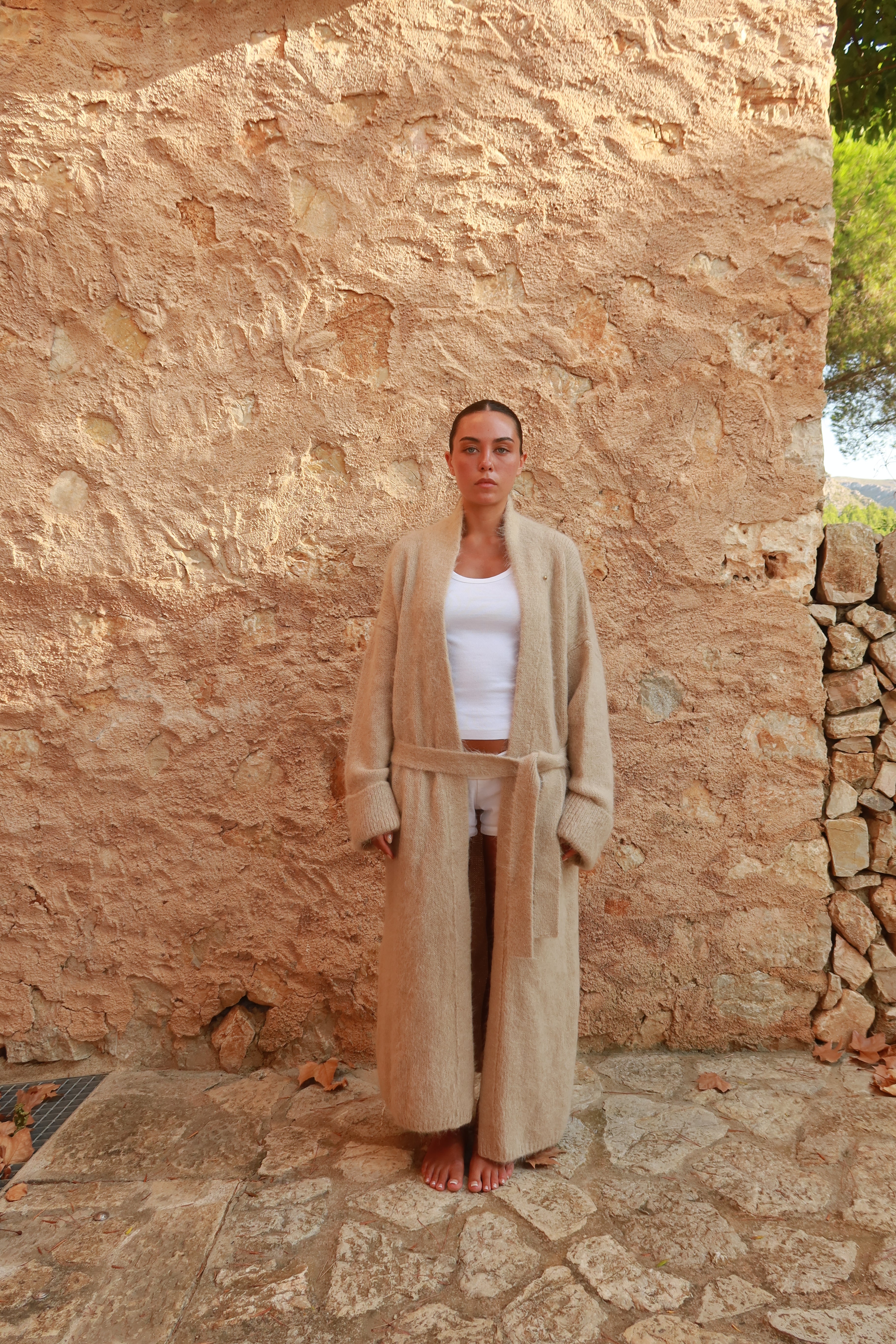 Beige Alpaca Robe